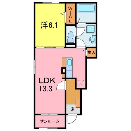 ル　カルム　森跡Ⅱの物件間取画像